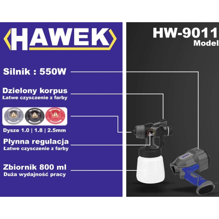 Електрически пистолет за боядисване HAWEK