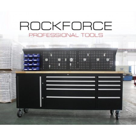 Шкаф за инструменти с дървен плот ROCKFORCE