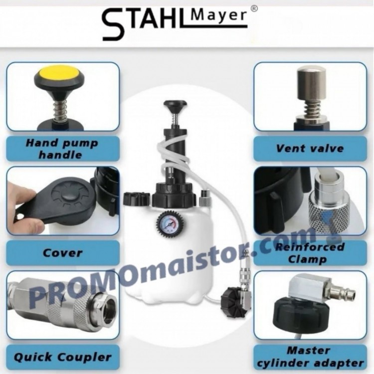Пневматична система за смяна на спирачна течност 3+1 литра STAHLMAYER