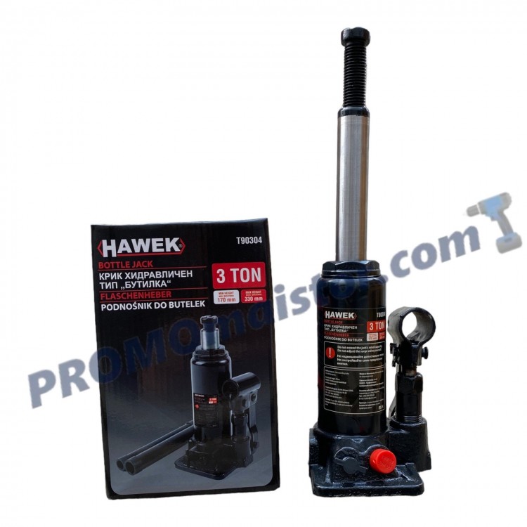 Хидравличен крик HAWEK T90304 тип бутилка 3 тона