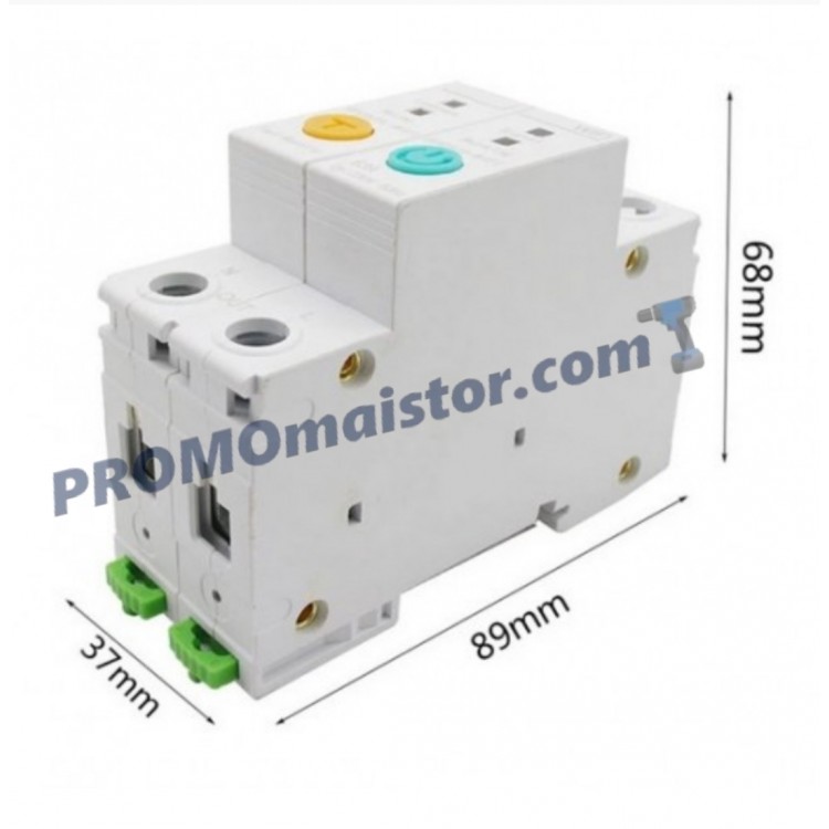 Смарт WiFI за DIN шина монофазен прекъсвач 63А с електромер Ewelink + ДЕФЕКТНОТОКОВА ЗАЩИТА
